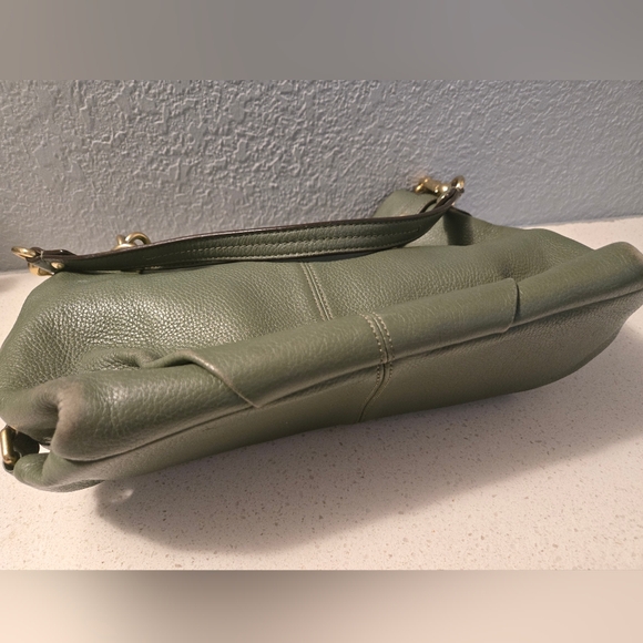 Coach Brooke Green Hobo Leather Handbag Purse Bag - Picture 10 of 16